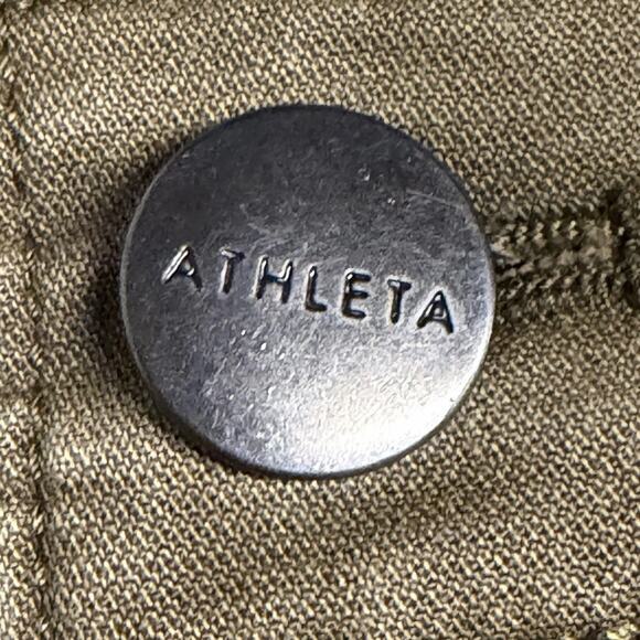 ATHLETA Women’s Summit Cargo Pant Olive Green Stripe Utility Hiking Pants Size 2 - Picture 7 of 14